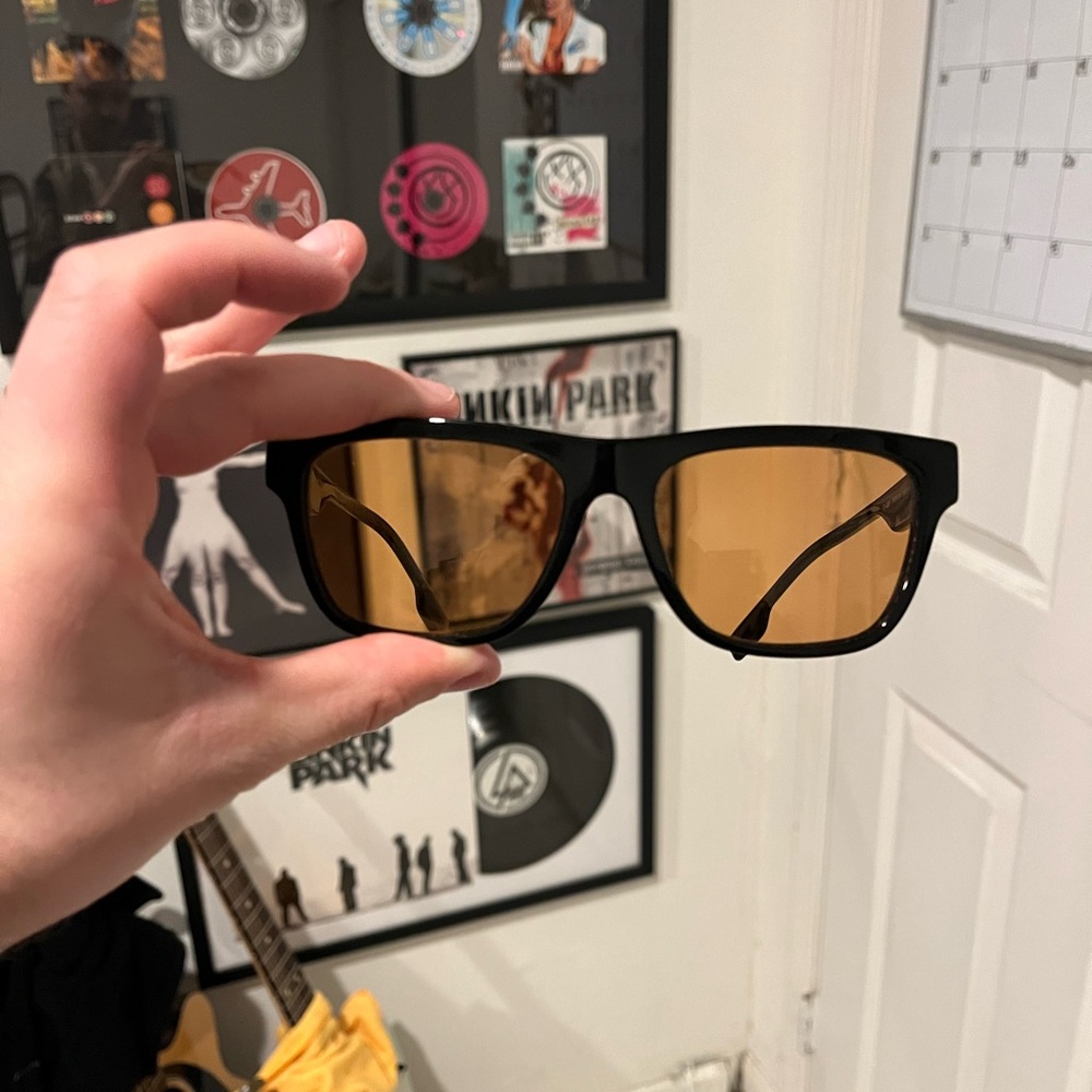 Burberry Black and Gold Sunglasses - Picture 2 of 4